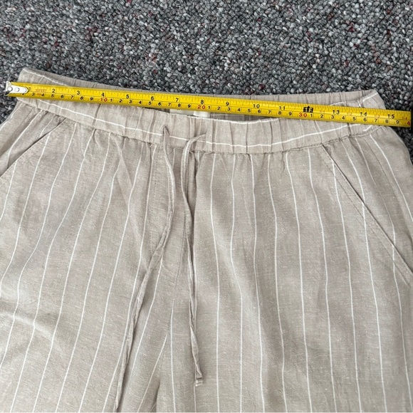 Land N Sea Women Coastal Grandma Core Wide Linen Blend Pants Beige Medium - Picture 3 of 7
